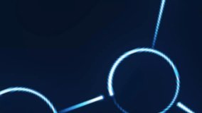 Abstract molecular structure and chemical elements. Medical, science and technology concept. neon glowing blue geometric background from hexagons. - Powered by Shutterstock - Get 15% off with code: PIKWIZARD15