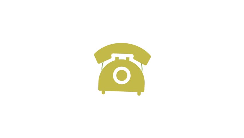Old telephone calling voice talk animation in White