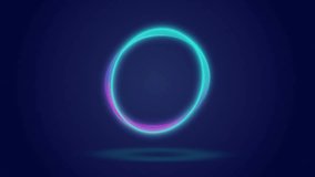 Neon ring reacting to network pulse, forming filaments and syncing side waveforms, visualizing data. Glow, circle, cyber, abstract, grid, lattice, circuitry - Powered by Shutterstock - Get 15% off with code: PIKWIZARD15