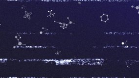 Glitch lines starting holo UI animating across screen, molecular nodes pulsing, map revealing stats. Futuristic, neon, holographic, digital, visualization, analytics, monitoring - Powered by Shutterstock - Get 15% off with code: PIKWIZARD15