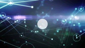 Single node appearing network nodes spawning linking devices pulsing camera moving in to show links. Circles, web, mesh, neon, futuristic, abstract, digital - Powered by Shutterstock - Get 15% off with code: PIKWIZARD15