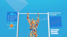 Particle Human Workout Animation with Fitness Data Infographics HUD - Powered by Shutterstock - Get 15% off with code: PIKWIZARD15