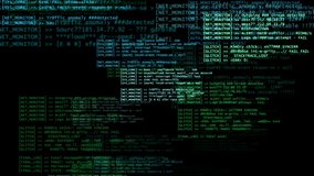 Chaotic green code, system logs, and error messages fill the screen, creating a visual of data breaches, system failures, glitches, and cyber intrusion in a high-pressure digital environment. - Powered by Shutterstock - Get 15% off with code: PIKWIZARD15