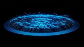 AI Circular Audio Visualizer Overlay – 3D Neural Sound Ring Animation Loop for Tech HUD and Digital Music Interfaces - Cyan Blue - Powered by Shutterstock - Get 15% off with code: PIKWIZARD15