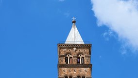 bottom red dome outer wall basilica papale di santa maria maggiore rome vertical design elements to reveals top panning view papal of saint mary major italy roman empire romans - Powered by Shutterstock - Get 15% off with code: PIKWIZARD15
