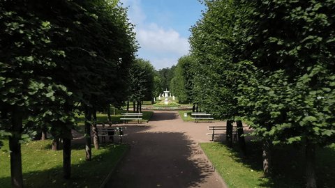 Aerial View of Fountain at Arkhangelskoye Estate