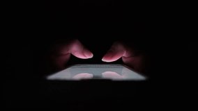 Dark Cybersecurity Scene with Hands Typing Anonymously on a Smartphone at Night. Suspicious digital activity suggesting hacking, online aggression, or hidden conversations. - Powered by Shutterstock - Get 15% off with code: PIKWIZARD15