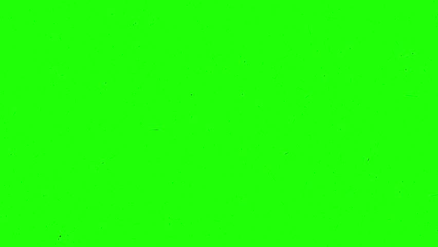 Old vintage film with scratches and dust effect overlay on green screen chroma key background