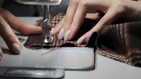 4K video showing fabric stitching with a sewing machine, perfect for sewing tutorials, textile enthusiasts, and DIY projects - Powered by Shutterstock - Get 15% off with code: PIKWIZARD15