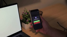 Man Uses Two Factor Authentication to Authorize Application Access Basic Enterprise Information Securtity Concept - 2FA MFA Mobile App - Powered by Shutterstock - Get 15% off with code: PIKWIZARD15