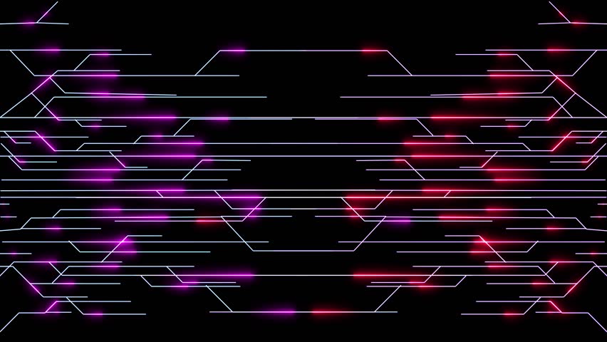 Glowing Neon circuit board lines animation. Abstract technology circuit board. Digital circuit board elements. Modern tech design - Powered by Shutterstock - Get 15% off with code: PIKWIZARD15