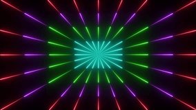 Glowing neon laser lines on black background seamless looping 4k footage.Loop animation blue and purple neon glowing vertical lines with gradient waves moving background - Powered by Shutterstock - Get 15% off with code: PIKWIZARD15