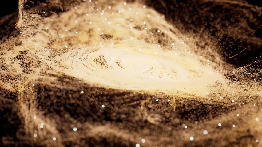 Colorful nebula with density glowing particles, 3d rendering 4k