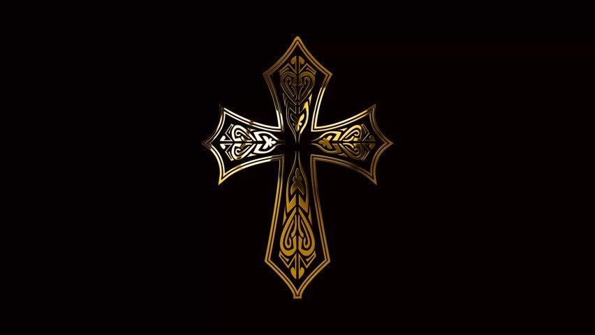 golden star of jesus christ cross side symbol