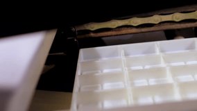 Rectangular forms for pouring chocolate at a chocolate factory - Powered by Shutterstock - Get 15% off with code: PIKWIZARD15