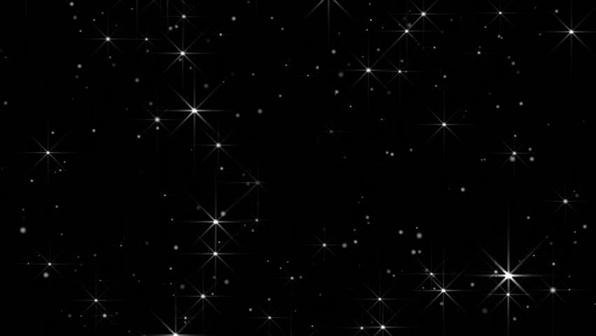 Spreading Stars Glitter Sparks Animation on Transparent Background, alpha Channel