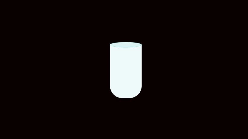 Cold lemonade drink animation. Citrus fruit refreshing summer cocktail minimalist design. Lemon slices lemonade drink. Tasty summer beverage hydration and vitamin C mocktail.