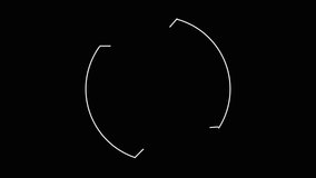 Animation White Futuristic Radar Scope Targeting System Interface on Black Background image. Futuristic targeting system with white radar scope animates across interface creating striking technology . - Powered by Shutterstock - Get 15% off with code: PIKWIZARD15