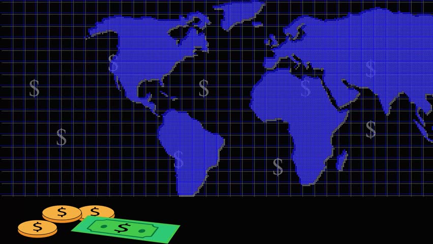 World Map with Financial Bar Graph and Currency Symbols finance money. Financial world map with bar graph and currency symbols showcasing profit, growth, and money flow. - Powered by Shutterstock - Get 15% off with code: PIKWIZARD15