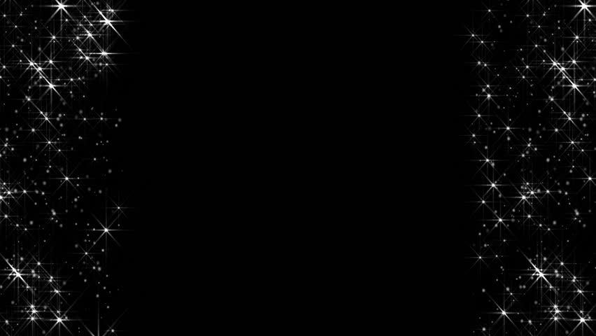 Falling Stars Glitter Sparks Animation on Transparent Background, alpha Channel