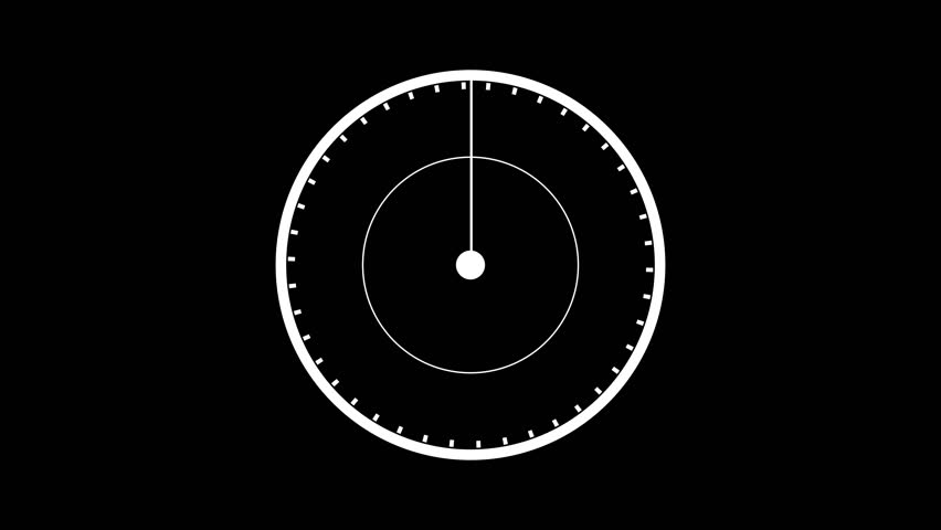 Circular gauge with pointer on black background, white speedometer meter digital interface design. White Circular Gauge or Dial with Pointer on Black Background meter speedometer.