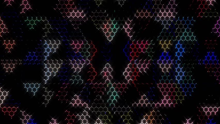 beautiful video colorful abstract bright light energy 4K of smooth lines waves glittering light effect on black background	