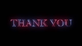 Thank you neon text animation with red and blue lights - Powered by Shutterstock - Get 15% off with code: PIKWIZARD15