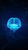 Ai brain glowing lines and dots in technology . Science futuristic artificial intelligence mind design. Super computer idea concept. CPU hologram brain on digital podium. HUD and technology connection - Powered by Shutterstock - Get 15% off with code: PIKWIZARD15
