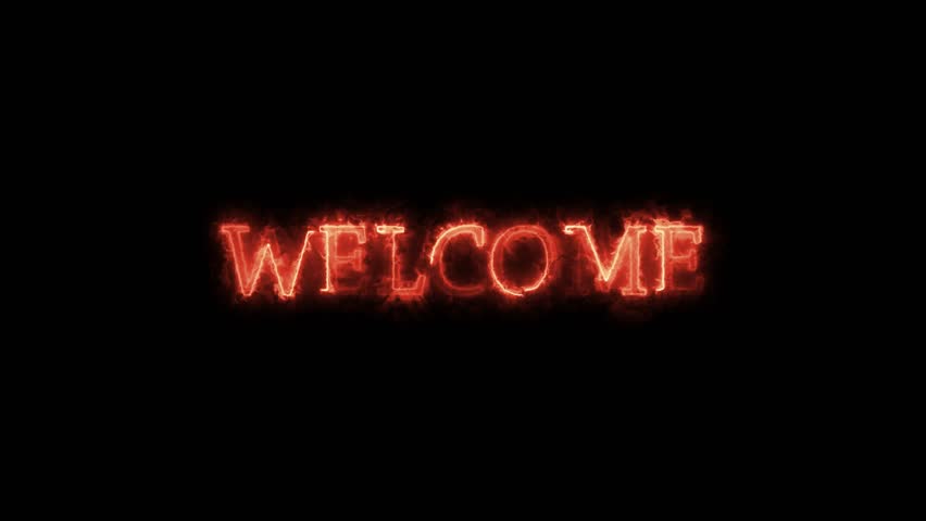 Glowing neon sign welcome . Welcome neon text