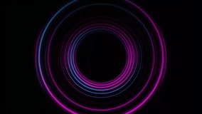Retro neon blue and pink circles tunnel seamless looping motion background - Powered by Shutterstock - Get 15% off with code: PIKWIZARD15