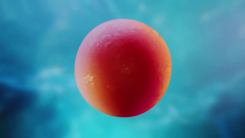 A detailed 3D scientific animation showing the process of cell proliferation, division, and mitosis as cells multiply and grow in a biological environment.