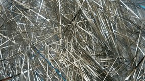 Stop motion Silver foil tinsel background, Shimmer shiny silver tinsel shred festive, wedding, birthday party, Christmas decorations. - Powered by Shutterstock - Get 15% off with code: PIKWIZARD15