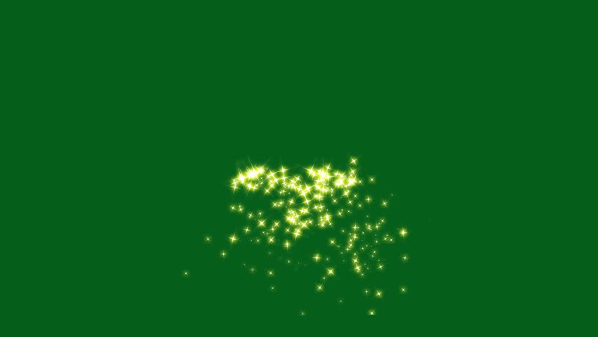 2d glitter star line moving up animation, magic glitter sparkle trail, glowing doodle star, white twinkling particles, starlight dust line, fairy sparkle burst, glitter confetti trail on green screen.