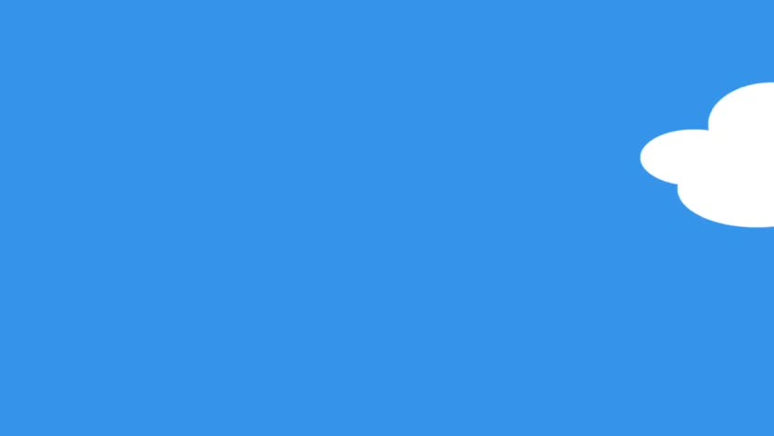 Simple Cartoon Clouds Floating on a Bright Blue Sky Background, Minimalist Animation - Powered by Shutterstock - Get 15% off with code: PIKWIZARD15