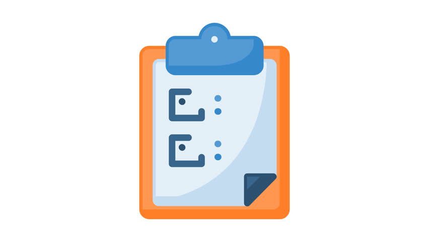 Animated check list icon for busniess