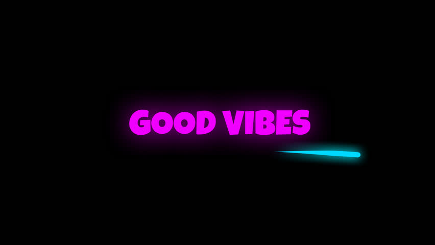 Vibrant “good vibes” text animation with glowing pink style and smooth wiggle motion. Transparent background for use as an overlay, intro, transition, or modern visual element.