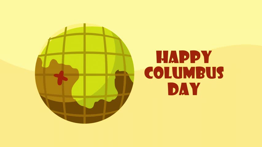 Happy Columbus Day! Celebrate the holiday with this festive image of the world. Remember the history today.