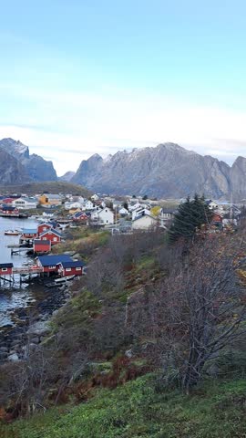Reine is a picturesque fishing village in Norway's Lofoten Islands, renowned for its stunning landscapes and charming Arctic Ocean views.