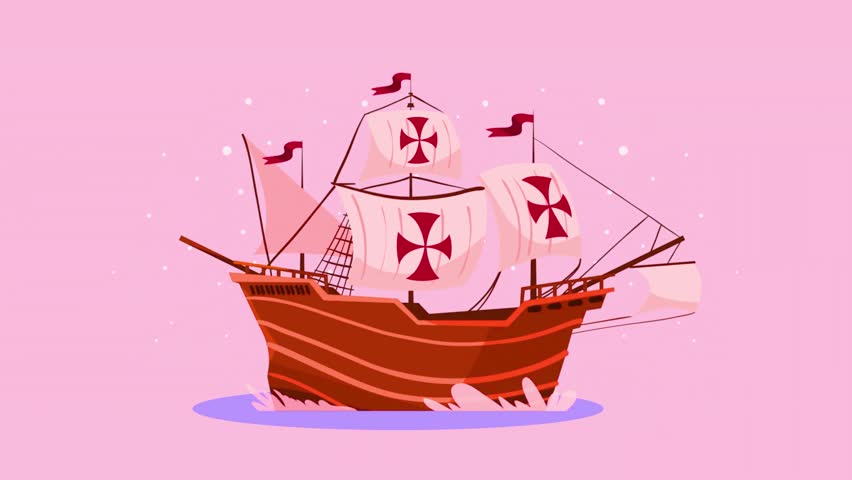 A ship sails the sea. A voyage to explore the world. Adventure awaits on the open water. Travel back in time.