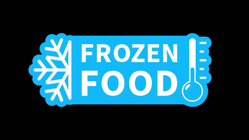 Frozen food label animation icon