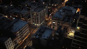 Overhead perspective of a modern metropolis illuminated with digital lights and a network of communication channels merging throughout the cityscape - Powered by Shutterstock - Get 15% off with code: PIKWIZARD15