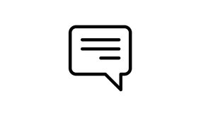 Chat bubble icon with clean pop up animation in 4K resolution. Perfect for UI, messaging apps, notifications, social media, and modern communication visuals. - Powered by Shutterstock - Get 15% off with code: PIKWIZARD15