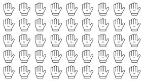Hand icons with line symbols, ideal for representing unity, collaboration, teamwork in business presentations, social media graphics. - Powered by Shutterstock - Get 15% off with code: PIKWIZARD15