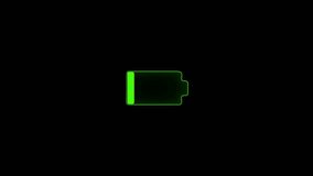 Glowing Neon line battery charging icon animation. Abstract battery neon icon in futuristic bright polygonal style,black background . - Powered by Shutterstock - Get 15% off with code: PIKWIZARD15