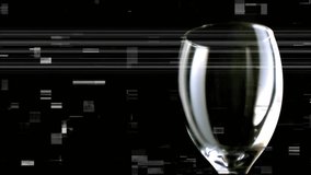 Clear wine glass right as offscreen pouring sending red stream sliding rim, splashing, filling bowl. Stemware, translucent, crimson, liquid, glitch, reflections, studio - Powered by Shutterstock - Get 15% off with code: PIKWIZARD15