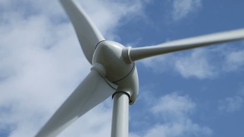 Wind Turbine with clouds in background