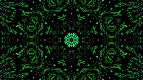 Digital Green Kaleidoscope Pattern Neon Lights Fractal Mandala Seamless Loop
A vibrant digital green kaleidoscope pattern with neon fractal details and intricate mandala symmetry - Powered by Shutterstock - Get 15% off with code: PIKWIZARD15