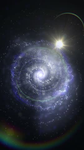 Spectacular 3D digitalized galaxy with camera zoom in and out effect.
