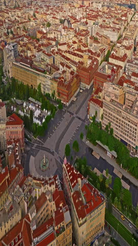  Aerial view of the historical cityscape. Nice, France, French Riviera