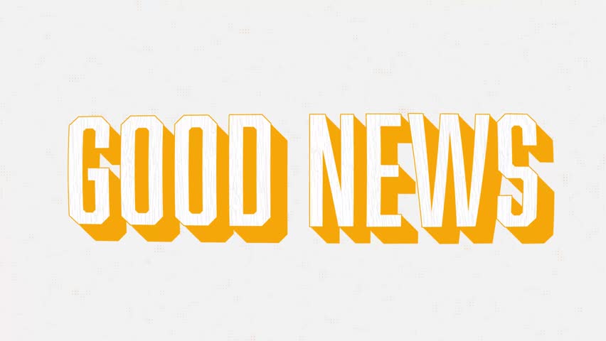 Good News Stretchy Title Animation With Dots Background
